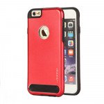 Wholesale Apple iPhone 6 4.7 Aluminum Armor Hybrid Case (Red)